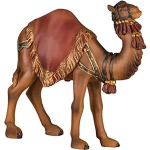 MaMeMi Cammello per il presepe - Dipinto a mano, altezza 13 cm, in poliserina/resina - Figura per il presepe di Natale