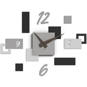 Giallobus - Orologio da Parete Adesivo Modulare Geotime - Stone - Legno Mdf - Geotime - 09S_Drift - Orologio da parete moderno - Numeri adesivi 3d - Costruzione modulare