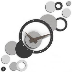 Giallobus - Orologio da Parete Adesivo Modulare Geotime - Bubbles - Legno Mdf - Geotime - 09B_Drift - Orologio da parete moderno - Numeri adesivi 3d - Costruzione modulare