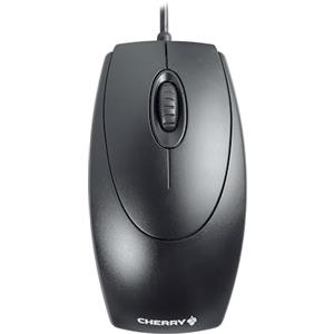 CHERRY WheelMouse optical, Mouse a Filo, Design Simmetrico per Destrimani e Mancini, Sensore Ottico, Connessione USB, Adattatore PS/2 Incluso, Nero