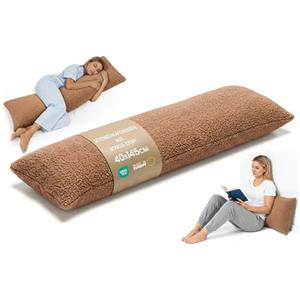 Totsy Baby Cuscino gravidanza e allattamento Bouclé 145cm - supporto lungo per letto Perfetto per il relax e il sonno Aiuta il riposo e la postura Ideale per maternità certificato Oeko-Tex