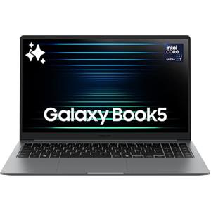 Samsung Galaxy Book5 15.6" Laptop AI, Processore Intel Core Ultra 7 255U, 16GB RAM DDR5X, 1TB, Display Full HD, Windows 11 Home, Gray [Versione Italiana]