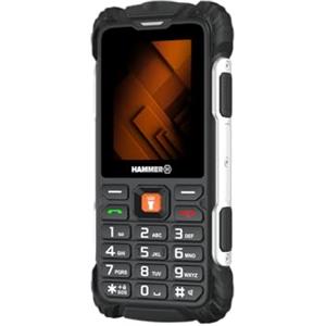 Hammer H Forge Telefono cellulare da esterno senza contratto, 32 GB, batteria da 2300 mAh, display TFT da 2,4", torcia, IP68, radio FM, jack da 3,5 mm, 2 MP, USB-C, doppia SIM, antipolvere