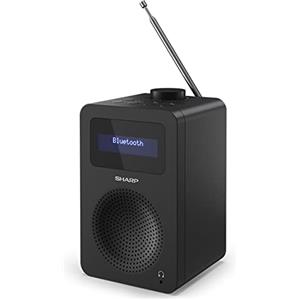 Sharp DR-430(BK) Radio Portatile DAB+, DAB, e FM con RDS DAB+, DAB, e FM con RDS, Bluetooth 5.0