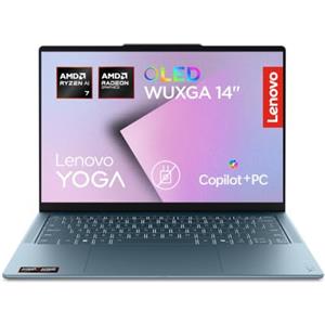 Lenovo Yoga Slim 7a Copilot+ PC Notebook 14" OLED, AMD Ryzen AI 7 445, 16GB RAM, 512GB SSD, WiFi 7, Windows 11 Home, Laptop in alluminio per Lavoro, Studio e Creatività - Caricatore non incluso