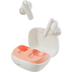 Skullcandy Smokin' Buds Wireless Earbuds, Bluetooth Headphones, Noise Isolating Fit, Up to 20 Hours Battery, IPX4 Sweat and Water Resistant, Microphone for iPhone Android - Bone