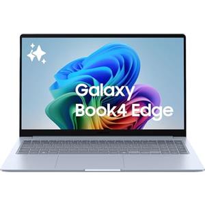 Samsung Galaxy Book4 Edge, 3 anni di Garanzia, Laptop, Display da 15.6", Snapdragon X, 16GB RAM, 512GB SSD, Windows 11 Home, Sapphire Blue [Versione italiana]