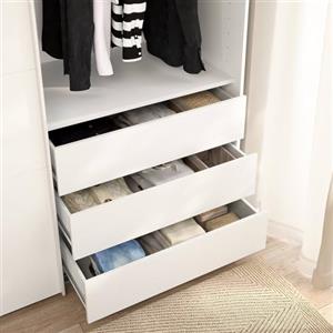 Dmora - Cassettiera Mathilde, Settimino multiuso, Comò camera da letto, Mobile con cassetti, 87x55 h70 cm, Bianco