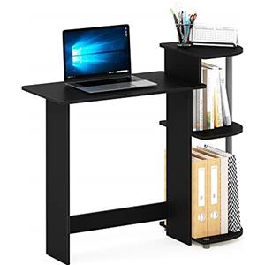 Furinno Compact Scrivanie per Computer, Legno, Nero/Grigio, Taglia Unica