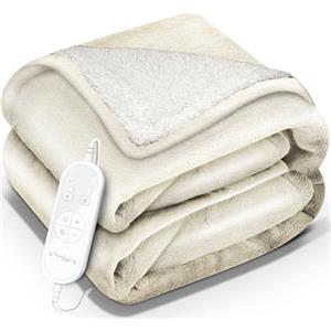 sinnlein® Coperta Elettrica 160x120cm con spegnimento automatico | 9 Livelli di Riscaldamento, Timer, Riscaldamento Rapido, Per Divano, Letto