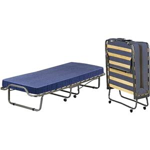 Talamo Italia - Letto pieghevole Venera, Brandina con rete 15 doghe, Materasso incluso, Lettino salvaspazio, 100% Made in Italy, 80x190h39 cm
