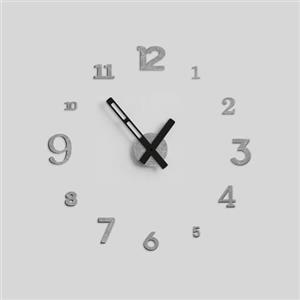 Giallobus - Orologio da Parete Adesivo Grande Float - Typos - Legno Mdf - Float ⌀ 60/80/110cm - 11 - Scribbles - Orologio da parete moderno - Numeri adesivi 3d - Diametro variabile 60/80/100cm