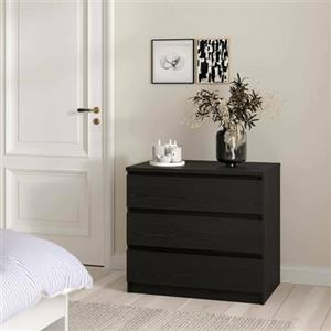Dmora - Cassettiera Lilou, Settimino Multiuso, Comò Camera da Letto, Mobile con cassetti, 77x50 h68 cm, Nero