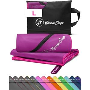 NirvanaShape Asciugamano in microfibra NirvanaShape, asciugamani in microfibra da bagno, da viaggio, da spiaggia e per lo sport (palestra, spiaggia), L 140 x 70 cm