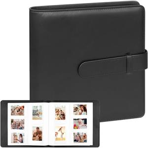 Ruibytree Album fotografico tascabile 360 per la fotocamera istantanea Fujifilm Instax Mini 12 11 9 8+ 8 99 40 EVO, per le stampanti istantanee Polaroid Snap/PIC-300/Z2300/ SocialMatic e Zip (Nero)