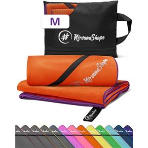 NirvanaShape Asciugamano in microfibra NirvanaShape, asciugamani in microfibra da bagno, da viaggio, da spiaggia e per lo sport (palestra, spiaggia), M 120 x 60 cm