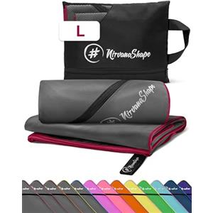 NirvanaShape Asciugamano in microfibra, asciugamani in microfibra da bagno, da viaggio, da spiaggia e per lo sport (palestra, spiaggia), L 140 x 70 cm