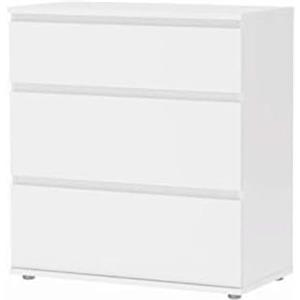 Dmora - Cassettiera Pomme, Settimino multiuso, Comò camera da letto, Mobile con cassetti, 77x40 h84 cm, Bianco