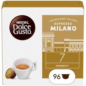 NESCAFÉ DOLCE GUSTO Espresso Milano Caffè, 6 Confezioni da 16 Capsule (96 Capsule Compatibili Nescafé Dolce Gusto)