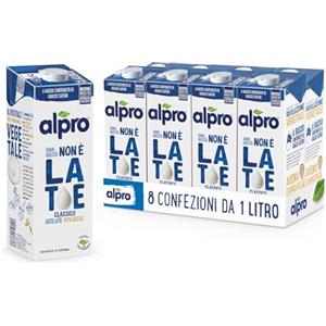 ALPRO, QUESTO NON È LATTE - Bevanda all' AVENA, Classico, Naturalmente Senza Lattosio, Gusto Latte - 8 confezioni x 1 Litro