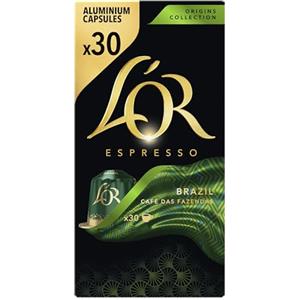 L'Or Capsule Caffè Espresso Brazil - 150 Capsule in Alluminio - 5 pacchetti da 30 - Intensità 8 - Compatibili con Macchine Nespresso®* original