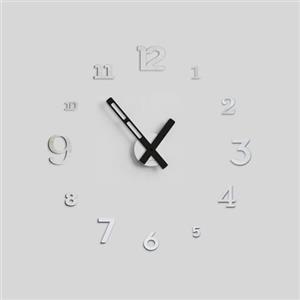 Giallobus - Orologio da Parete Adesivo Grande Float - Typos - Legno Mdf - Float ⌀ 60/80/110cm - 10 - Dirty - Orologio da parete moderno - Numeri adesivi 3d - Diametro variabile 60/80/100cm
