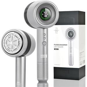 LEBENLANG Premium Leva pelucchi elettronico ricaricabile 4000mAh - 5 modalità & 3,5h di autonomia I Incl. torcia & display LED I Levapelucchi lana elettrico Togli pallini maglioni Lint remover Rimuovi
