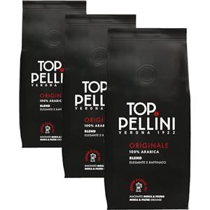 Pellini Top Originale 100% Arabica - Caffè Macinato Moka, Note di Cioccolato, Biscotti e Agrumi, Tostatura Lenta, Aroma Intenso e Autentico Italiano, 185g, Formato Morbido con Valvola Salvafreschezza
