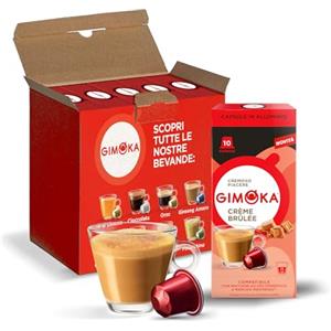 Gimoka Crème Brûlée - 50 capsule di alluminio compatibili con sistema Nespresso - (5 confezioni da 10)