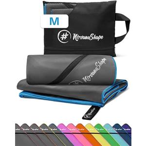 NirvanaShape Asciugamano in microfibra NirvanaShape, asciugamani in microfibra da bagno, da viaggio, da spiaggia e per lo sport (palestra, spiaggia), M 120 x 60 cm