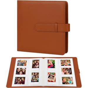 Ruibytree Album fotografico tascabile 360 per la fotocamera istantanea Fujifilm Instax Mini 12 11 9 8+ 8 99 40 EVO, per le stampanti istantanee Polaroid Snap/PIC-300/Z2300/ SocialMatic e Zip (Marrone)
