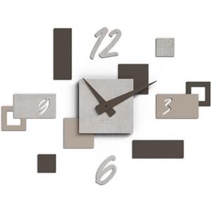 Giallobus - Orologio da Parete Adesivo Modulare Geotime - Stone - Legno Mdf - Geotime - 12S_Concrete - Orologio da parete moderno - Numeri adesivi 3d - Costruzione modulare