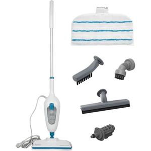 BLACK+DECKER Scopa a vapore 2 in 1 con pulitore portatile multifunzione con 5 accessori, FSMH13E5-QS