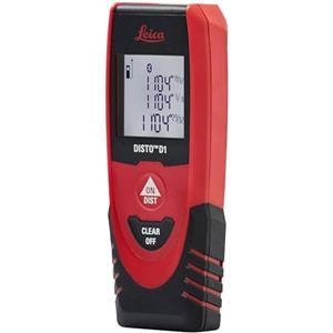 Leica DISTO D1 - semplice e intuitivo metro laser dotato di Bluetooth (associazione tramite app, utilizzabile negli ambienti interni con una portata di 40 m)
