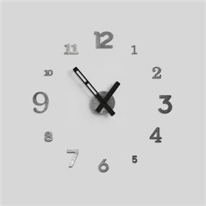 Giallobus - Orologio da Parete Adesivo Grande Float - Typos - Legno Mdf - Float ⌀ 60/80/110cm - 26 - Metal sheet - Orologio da parete moderno - Numeri adesivi 3d - Diametro variabile 60/80/100cm
