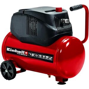 Einhell TC-AC 200/24/8 OF Compressore (220-240 V, 50 Hz, 1200 W (220-240 V, 1200 W, serbatoio aria 24l, max 8 bar, aria max 110 l/min., cilindri 1,autolubrificato -no olio,carrelato, inc. 1 manometro)