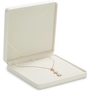Oirlv Bianco Velluto Grande Set Scatola Collana,Scatola Gioielli,Portagioie,San Valentino,Compleanno,Espositore per Gioielli
