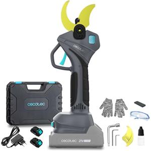 Cecotec Forbici Cesoie per Potatura Giardino Professionale TitanCut 5000. Motore Brushless 600W. Lame Acciaio con Titanio. Rami 42mm. Display Digitale. 2 Batterie 21V Incluse. Taglio Efficiente