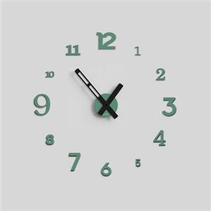 Giallobus - Orologio da Parete Adesivo Grande Float - Typos - Legno Mdf - Float ⌀ 60/80/110cm - 17 - Alexandrite - Orologio da parete moderno - Numeri adesivi 3d - Diametro variabile 60/80/100cm
