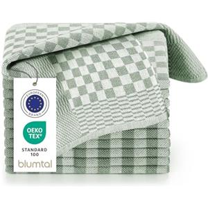 Blumtal Set Strofinacci Cucina Cotone - Canovacci Cucina Cotone 100% - Stracci Cucina Elevata Assorbenza - Certificati Oeko-Tex - 50x70cm - 5 Pezzi - Verde