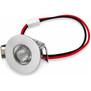 Generico Mini Faretto LED da Incasso 1,2W, Bianco Neutro 22°, IP54, Alluminio Opaco Ø36mm, 350mA, Prodotto in Germania, Spot per Soffitto/Parete