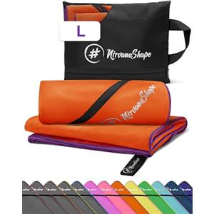 NirvanaShape Asciugamano in microfibra, asciugamani in microfibra da bagno, da viaggio, da spiaggia e per lo sport (palestra, spiaggia), L 140 x 70 cm