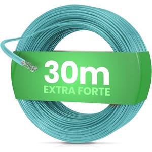SimplySmooth Filo per bucato, 30 m, con anima in acciaio, in 3 lunghezze, guinzaglio stabile extra forte, per stendibiancheria, giardino e campeggio, attività all'aperto, turchese