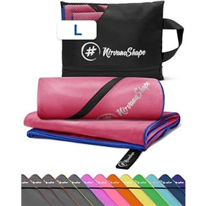 NirvanaShape Asciugamano in microfibra, asciugamani in microfibra da bagno, da viaggio, da spiaggia e per lo sport (palestra, spiaggia), L 140 x 70 cm