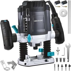 Cecotec Fresatrice Elettrica a Filo MultiShape 900 Inmersion. 1200W, Include 5 Frese, Per Frese Grandi e Piccole, Profondità Aggiustabile 55mm, Velocità Regolabile, Guida Parallela, Tagli Eccellenti