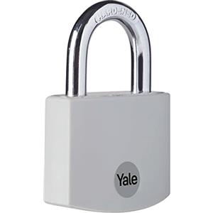 Yale Lucchetto in alluminio YE3B/38/119/1/GR grigio, corpo 38mm, arco in acciaio, 3 chiavi