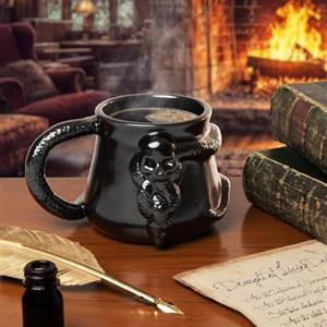 Paladone - Tazza da caffè in ceramica nera con serpente Nagini, da 400 ml, design Mangiamorte, idea regalo per adulti e fan del mondo magico del Marchio Nero di Harry Potter, licenza ufficiale