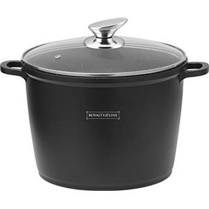 Royalty Line tiefer pentola con coperchio in vetro con rivestimento in marmo, Antiaderente, RL-AD28M 28 cm