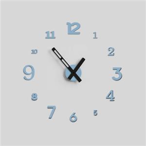 Giallobus - Orologio da Parete Adesivo Grande Float - Typos - Legno Mdf - Float ⌀ 60/80/110cm - 21 - Cloud - Orologio da parete moderno - Numeri adesivi 3d - Diametro variabile 60/80/100cm