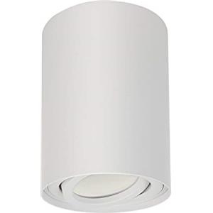Maclean MCE 422W per Lampadine LED GU10 Max.40W Plafone Orientabile Faretto da Soffitto Diversi Colori e Forme IP20 Spot Moderno (Bianco, 1x Plafoniera Rotonda)